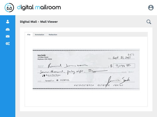 Virtual Mail Check deposit